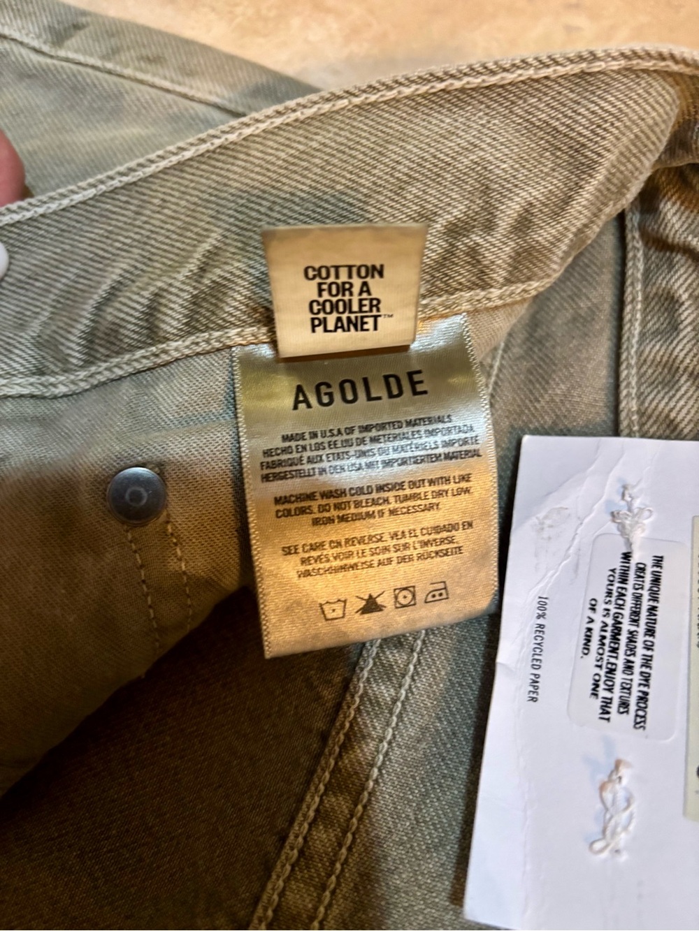 AGOLDE Natural Rhoda High-Rise Denim Shorts NWT 31 - Picture 7 of 11
